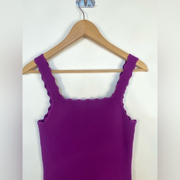 NWT Wilfred Angelique Dress Knit square-neck mini dress Purple Large - Picture 8 of 16